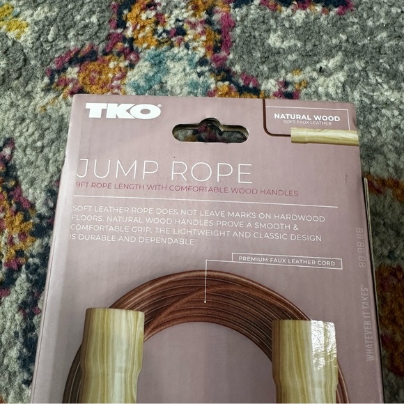 TKO Wood Handle Jump Rope - 9ft - Picture 4 of 4